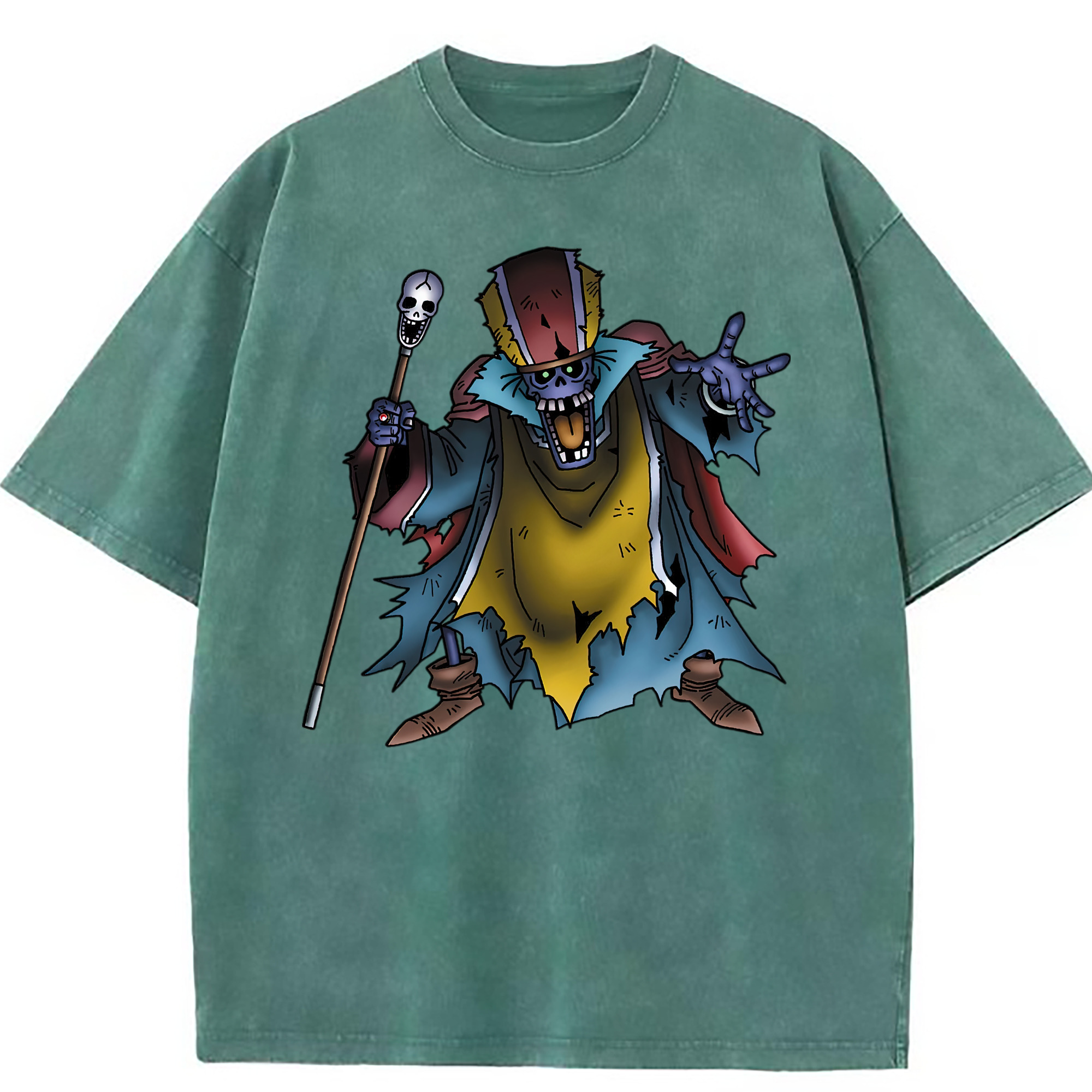 （画像用） ドラゴンクエスト Doragon Kuesuto Dragon Quest 綿100% ヴィンテージ風 半袖Tシャツ（フロントプリント）